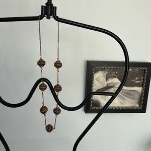 Vintage Brass Moroccan Lapis & Coral necklace